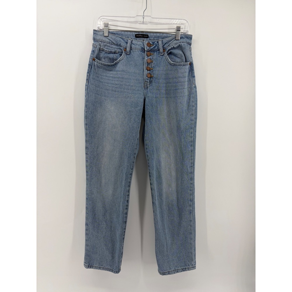 Sincerely Jules Womens Jeans Light Wash Button Fly Straight Leg Size‎ 7 28